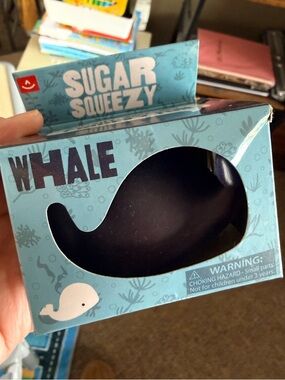 Whale- Blue Sugar Squeeze- Squish and Stress Fidget toy